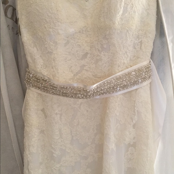 Davids Bridal Open Back Wedding Dress - Picture 5 of 8