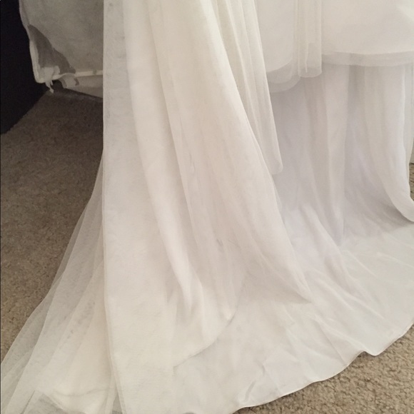 Davids Bridal Open Back Wedding Dress - Picture 6 of 8