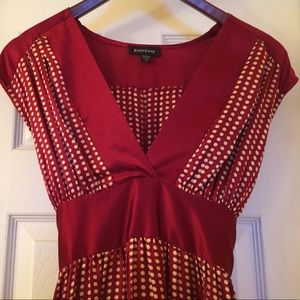 Bebe silk polka dot tie dress