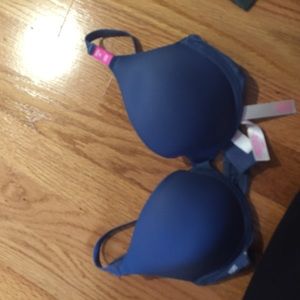 Pink victoria secret blue push up bra 32B