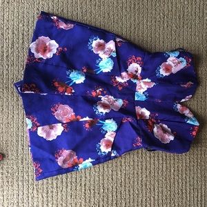Strapless Floral Romper- Never worn