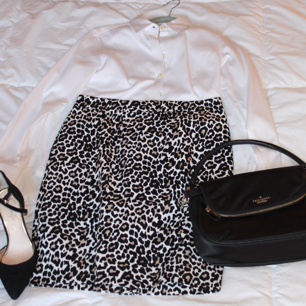 Leopard Print Pencil Skirt