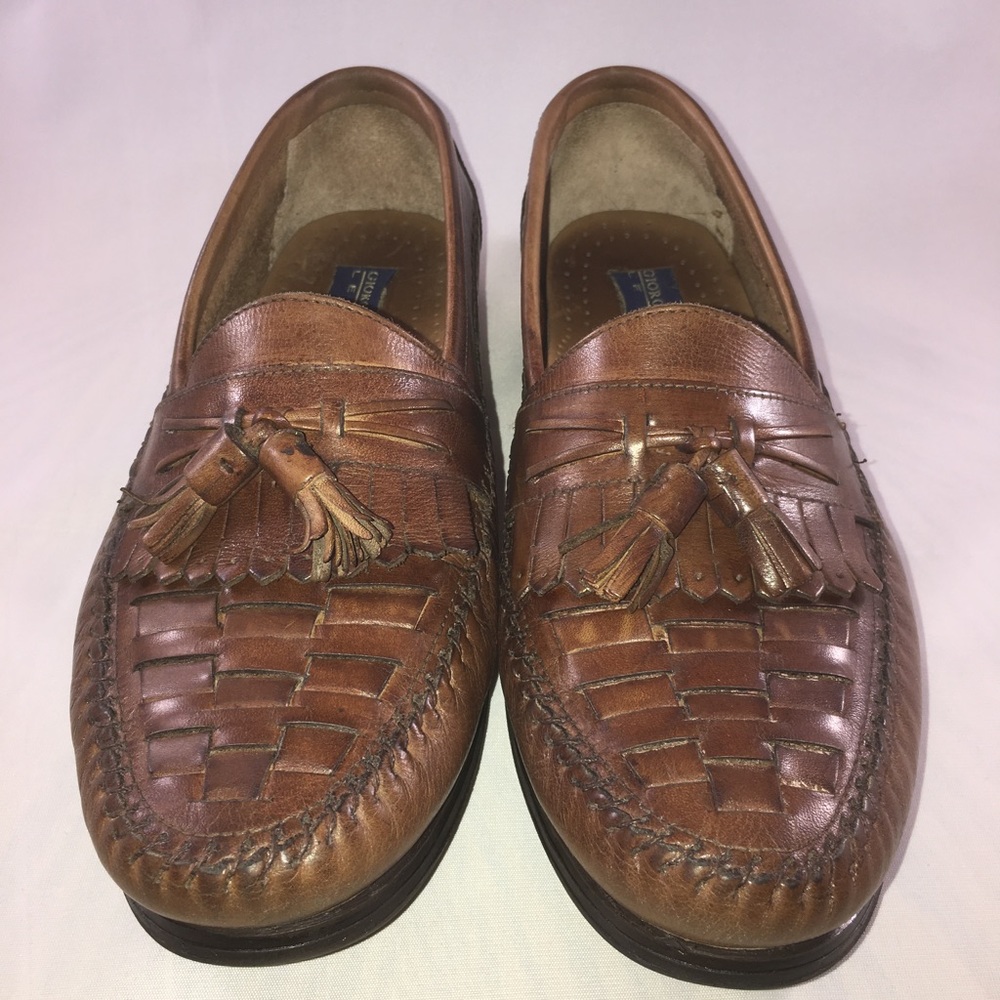 Giorgio Brutini Woven Tassel Brn Leather Men's 8D