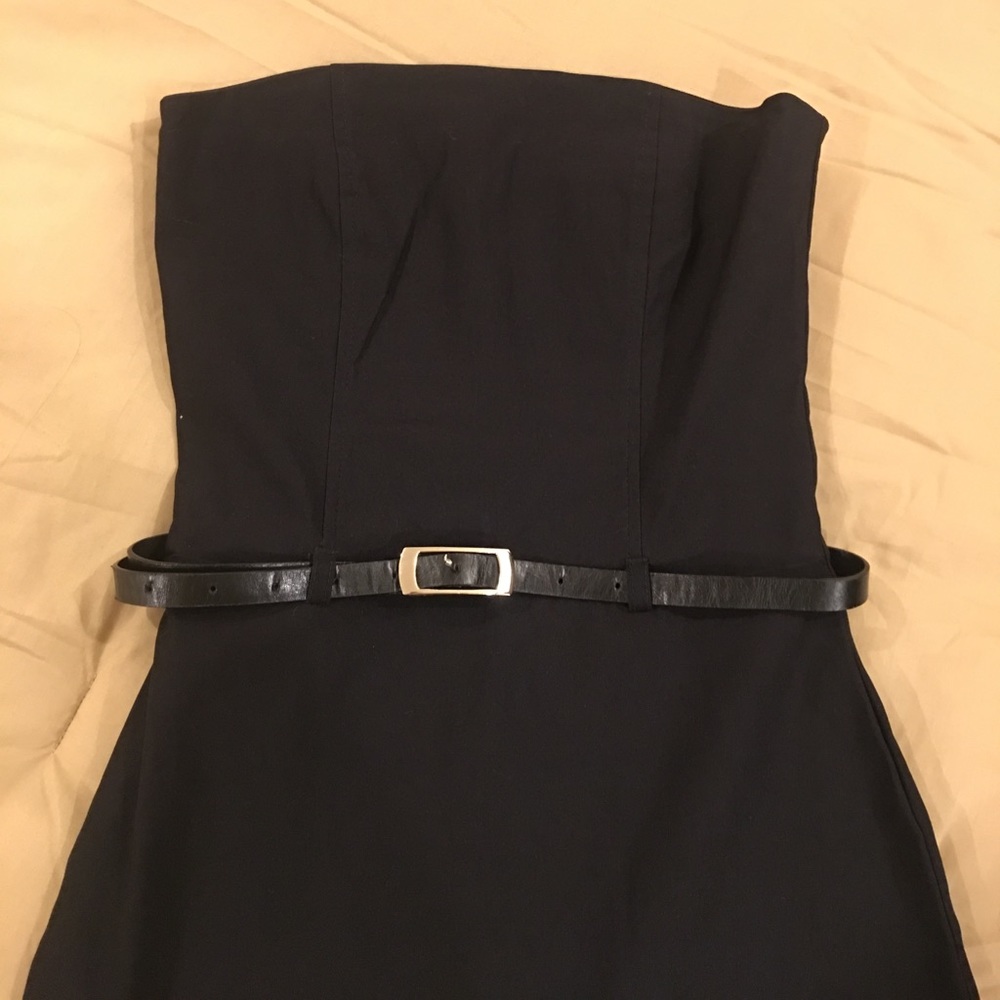 Adorable black dress with belt
