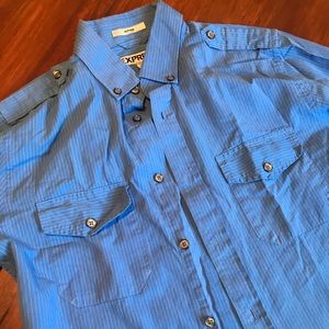 Express Fitted Casual Button Down Shirt