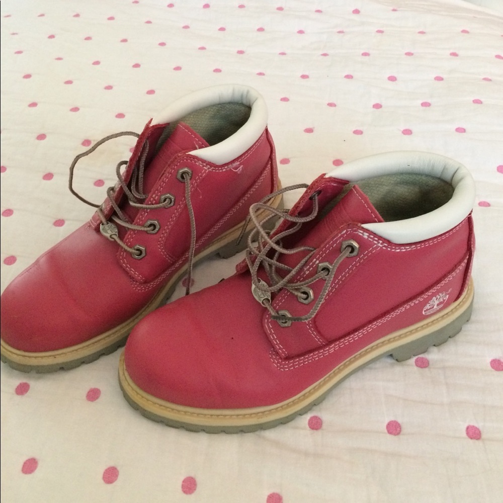 Hot pink Timberlands. Size 7.5