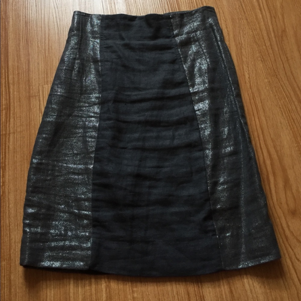 Skirt-linen-metallic