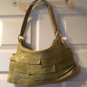 Leather green purse