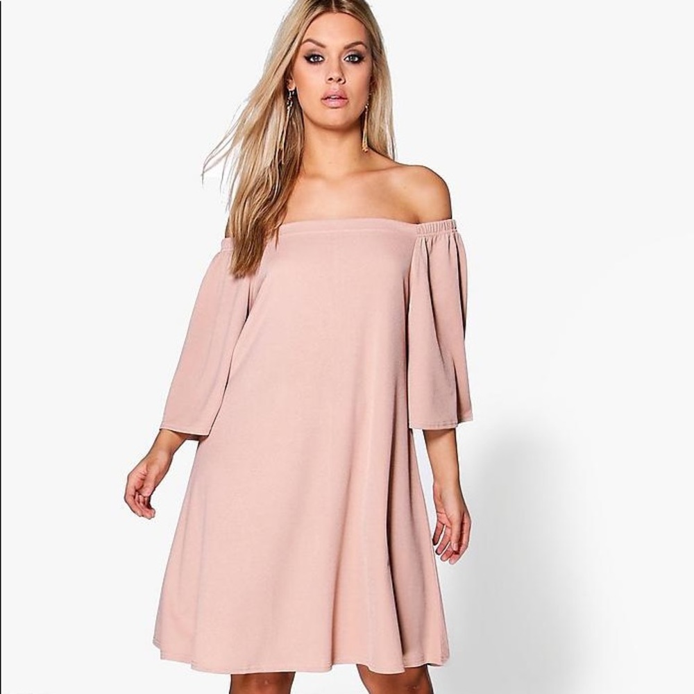 Off the shoulder swing dress