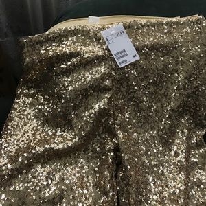 Tags still attached! Glittery gold sequined pants!