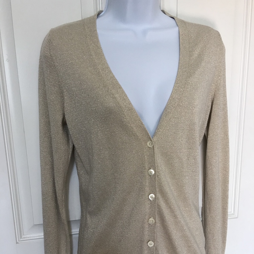 Banana Republic Champagne Beige-Gold Cardigan