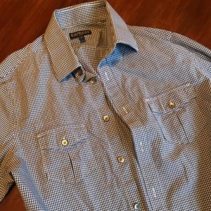 Express Fitted Casual Button Down long sleeve