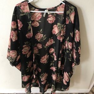 Floral & Sheer Kimono