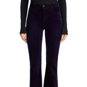 JBrand 'Maria' Velvet Flare Pants Twilight Purple