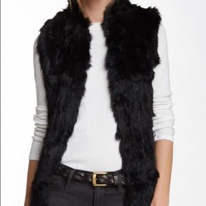 100% rabbit fur black vest. So soft and gorgeous!