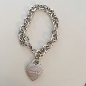 Tiffany and Co heart tag charm bracelet