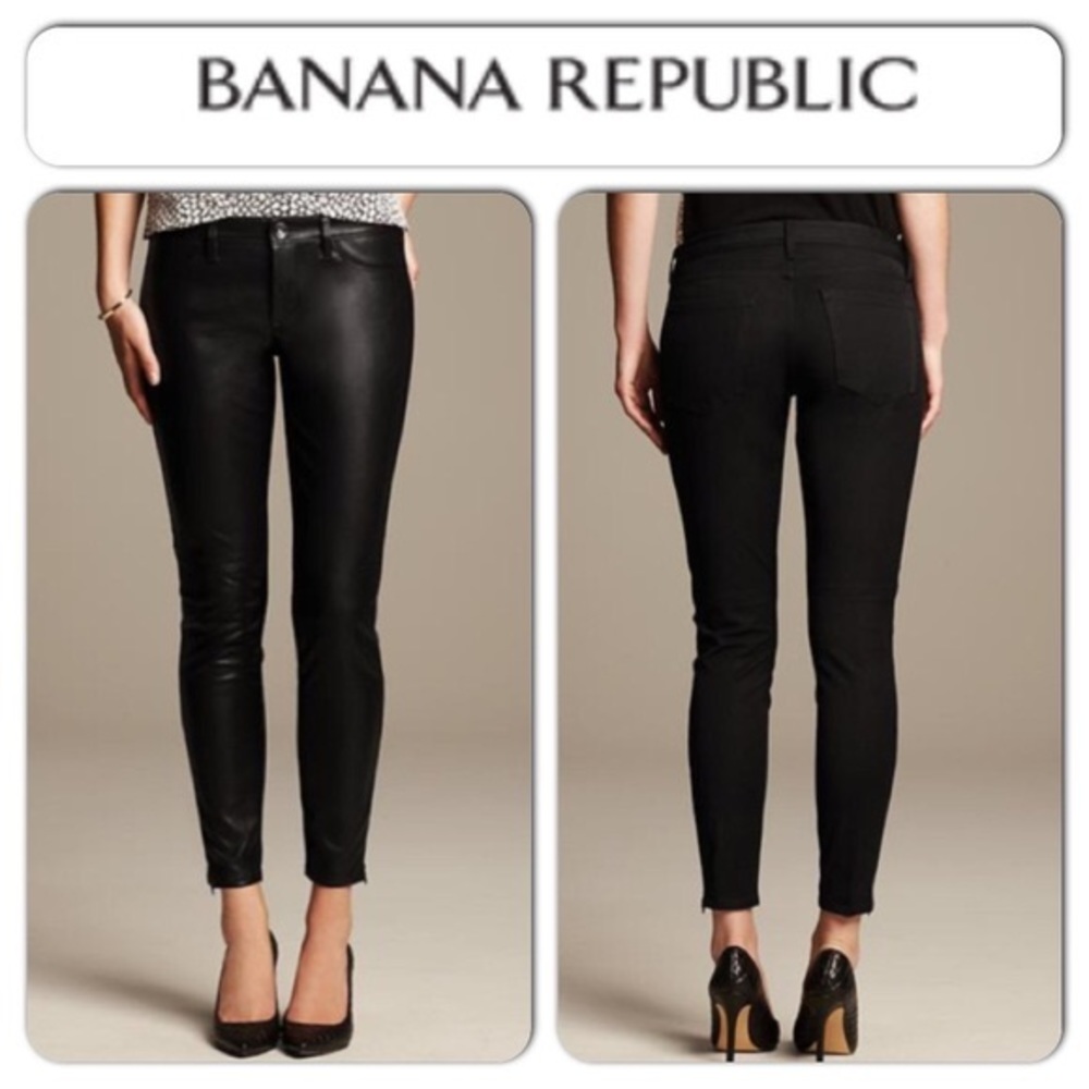 Banana Republic's Sloan fit faux leather pants
