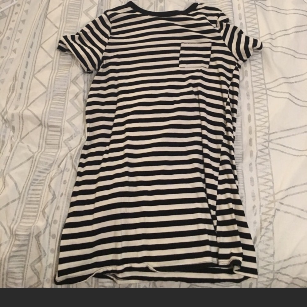 Black and white striped t-shirt dress!