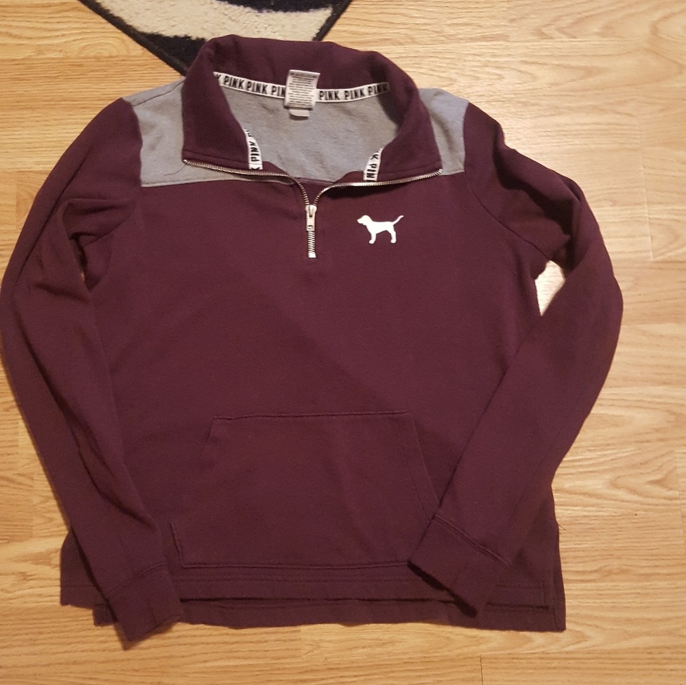 Vs pink half zip.