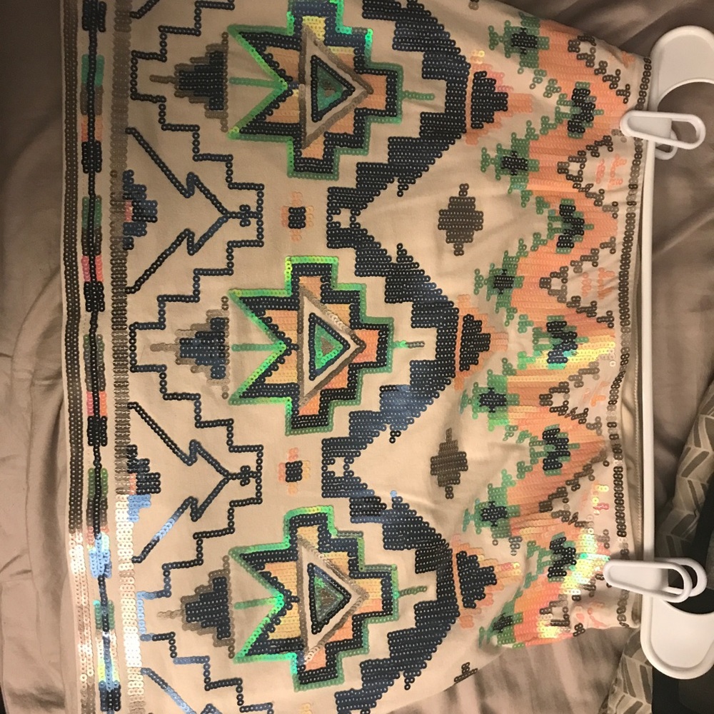 Aztec sequin skirt