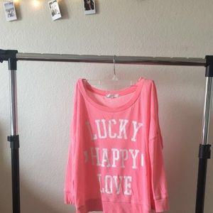 Bright Pink Cropped Tee