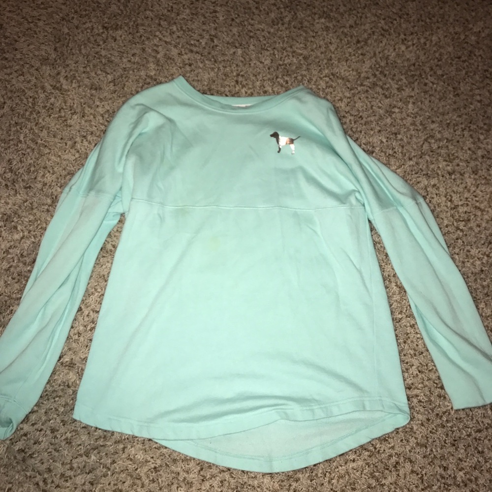 Mint green PINK long sleeve sweater.