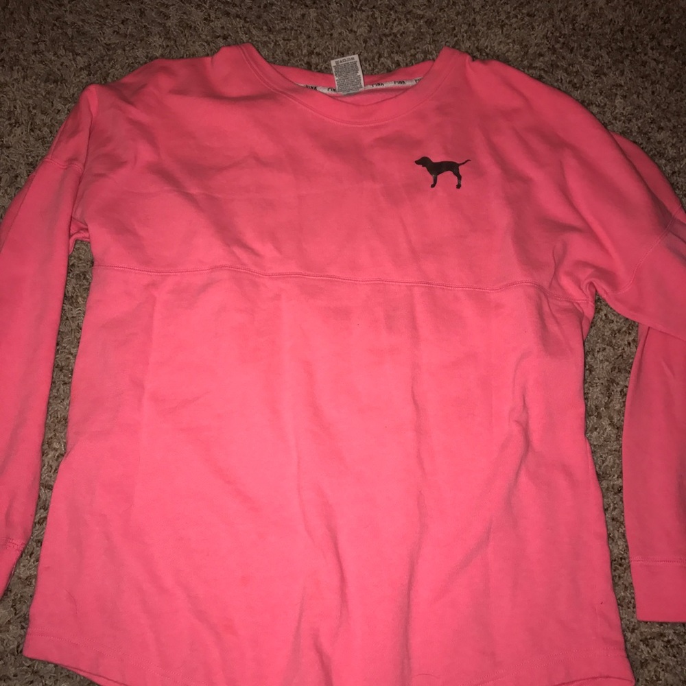 Hot pink PINK long sleeve sweater.