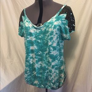 Tie dyed sequence top