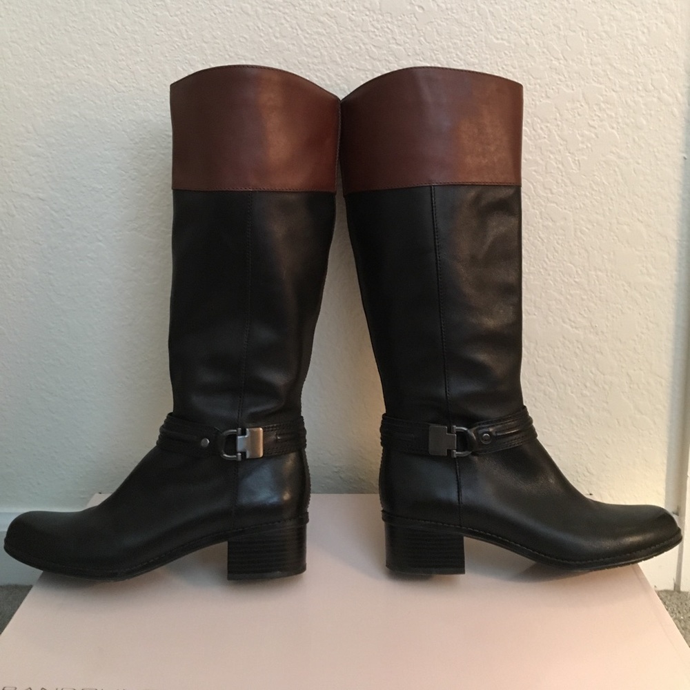 NIB Bandolino leather boots - size 7 wide calf