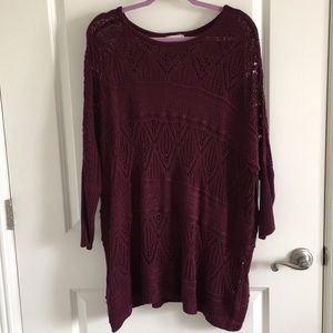 Burgundy Sweater Dress