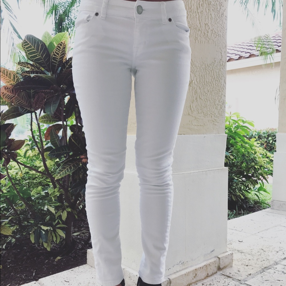 White Skinny Jeans from The Limited