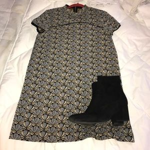 Zara Kimono Inspired Embroidered Dress