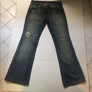 👖7 For All Mankind Women's distressed Jeans (31)