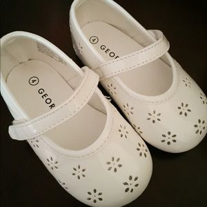 Adorable white eyelet shoes