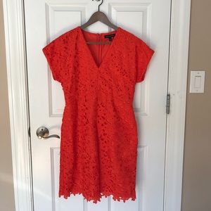 J Crew orange lace dress