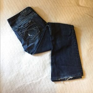 Silver boot cut jeans