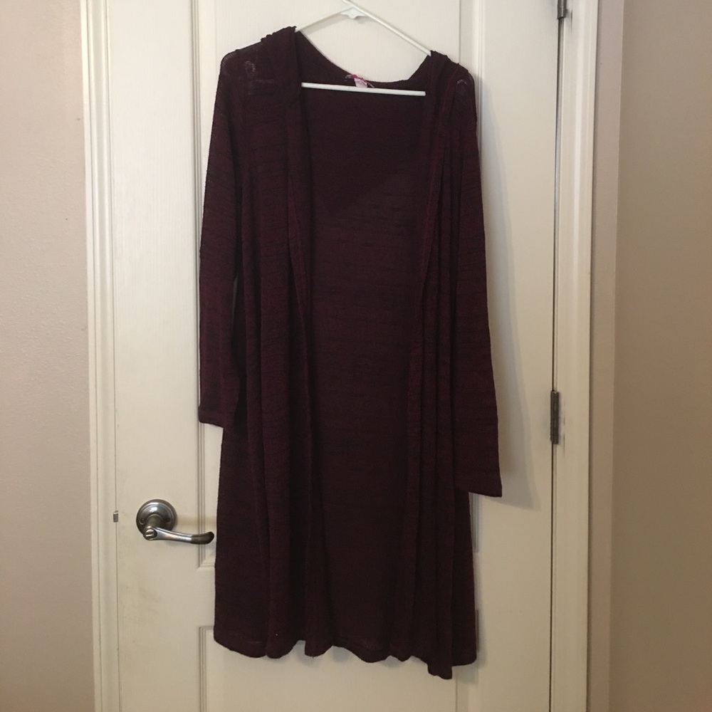 Burgundy and black ankle length