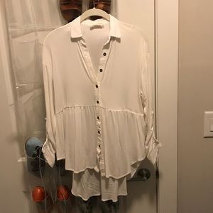White Anthropologie shirt