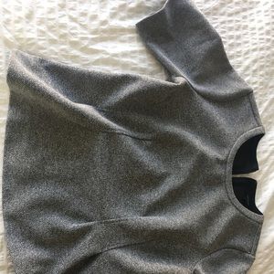 Ann Taylor black white blend top