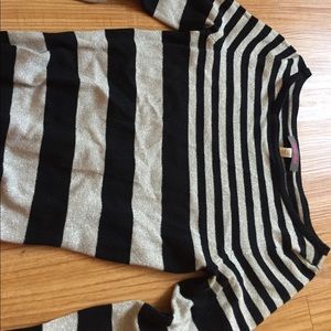 Silver/black metallic sweater dress- ties