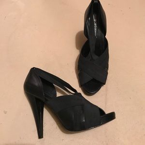 Black Elastic Ankle BCBG Generation Heels