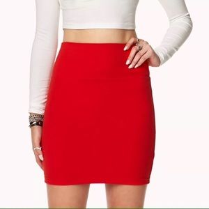 Red skirt