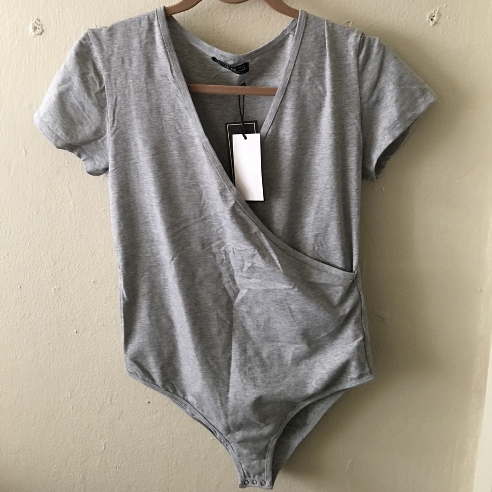 Grey shirt bodysuit