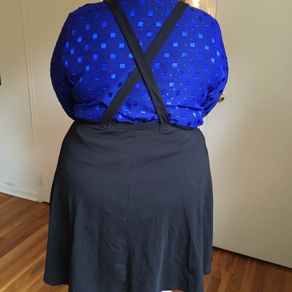 plus cross-back skater dress