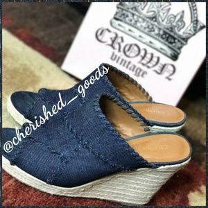 Denim Wedges Shoes