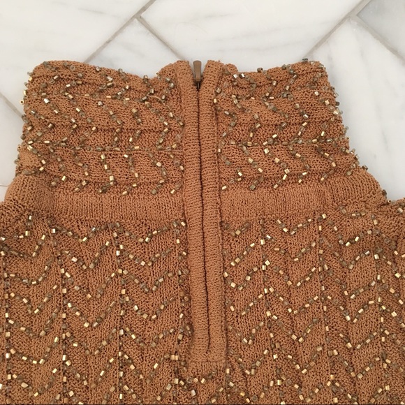 ✂️Carmen Marc Valvo beaded sleeveless turtleneck - Picture 3 of 4