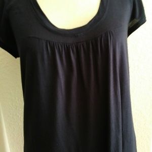 Navy blue cap slv Vince tee