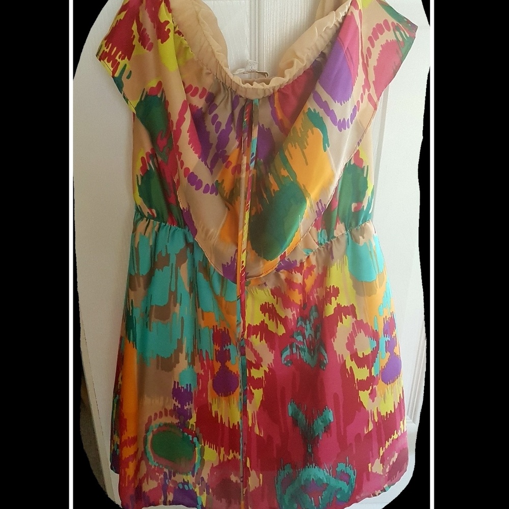 Beautiful Multi-Colored Strapless Dress