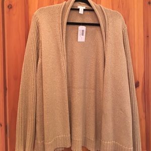 Chicos gold sparkle carnigan