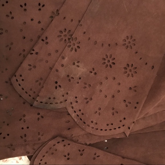 Suede - ish jacket with hook and eye closure - Picture 5 of 6